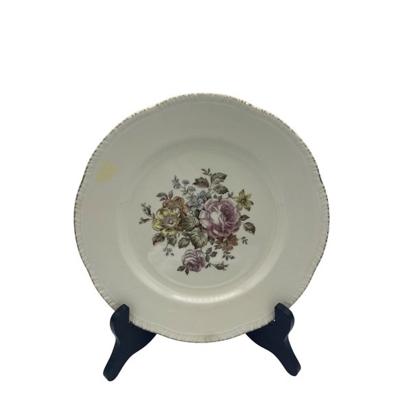 Cunningham & Pickett by Homer Laughlin Stratford 9" Dinner Plate With Gold Trim - Picture 1 of 7